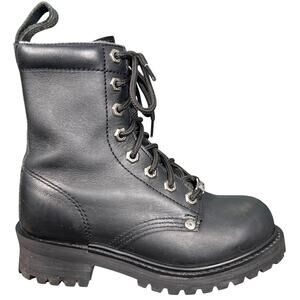 Harley Davidson Women’s Black Leather Moto Boots Size US 5.5